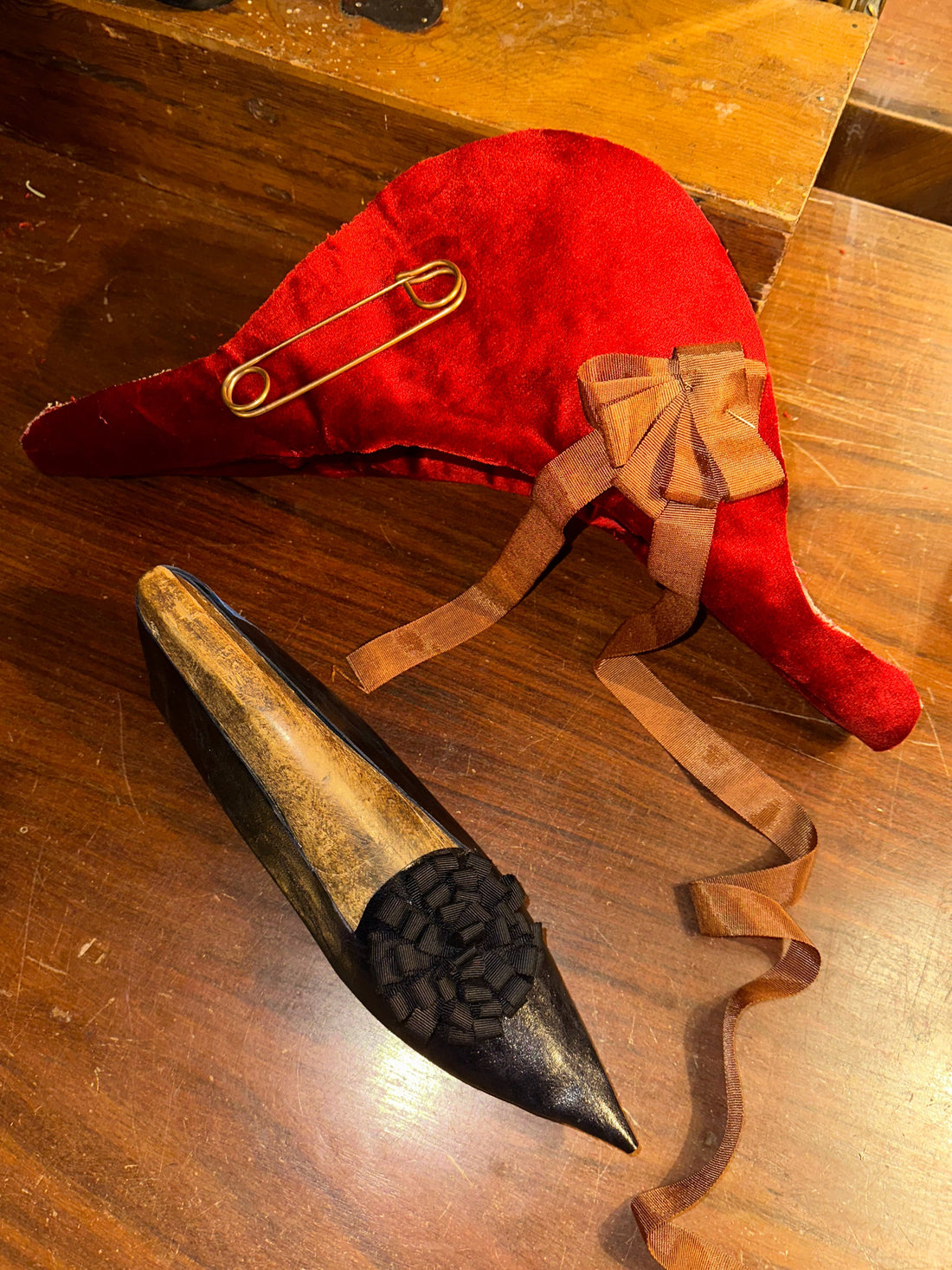 Red Velvet Bonnet – Crafted from King’s Silk Velvet