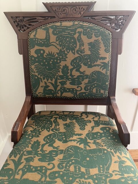 Clarence House Myth Animal Wool Epingle in Hunter Green &amp; Bronze