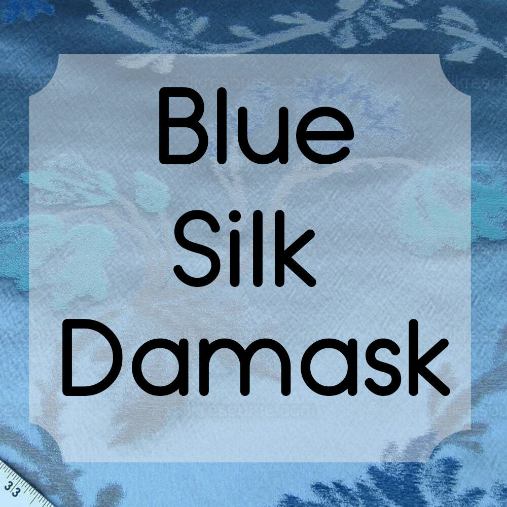 Blue Silk Damask