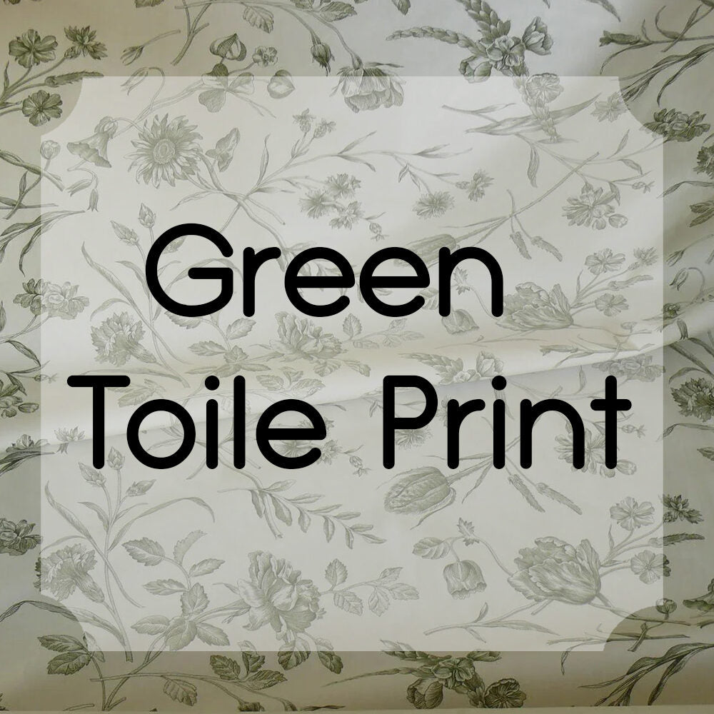 Green toile print