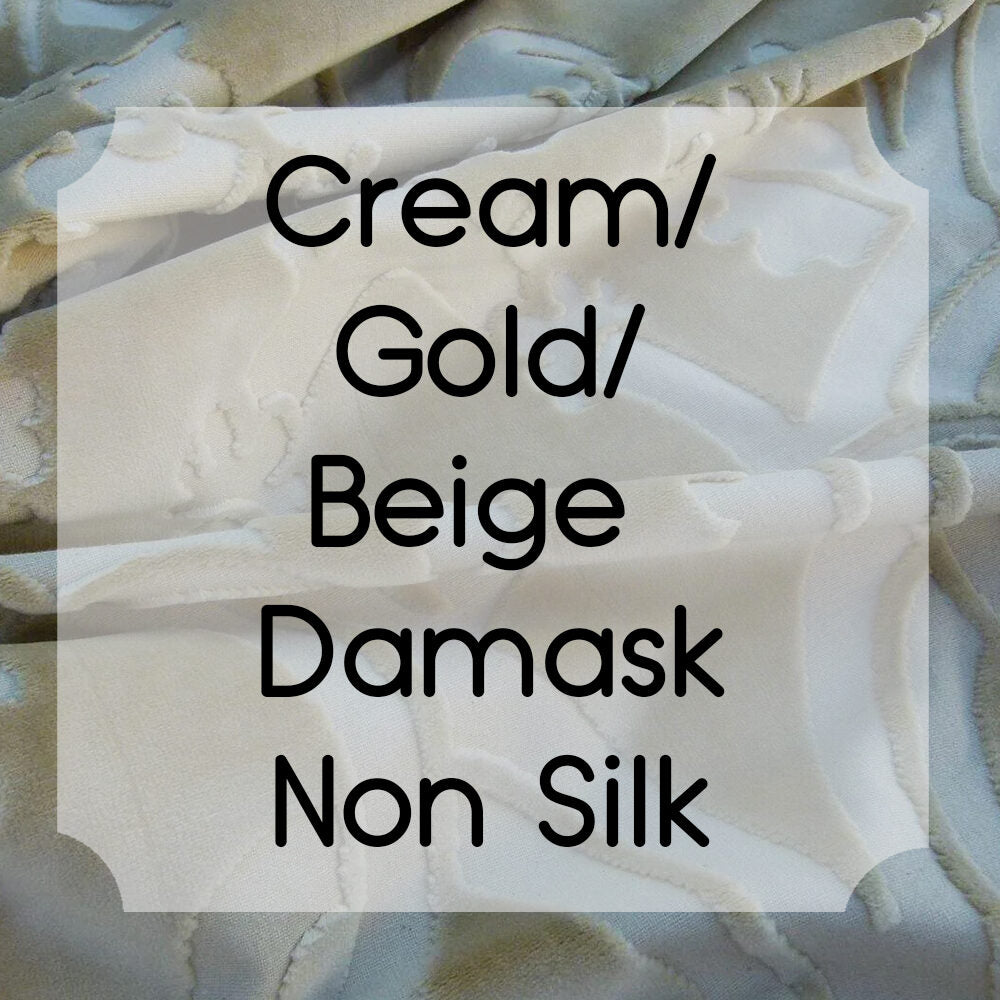 Cream/Gold/Beige Damask Non Silk