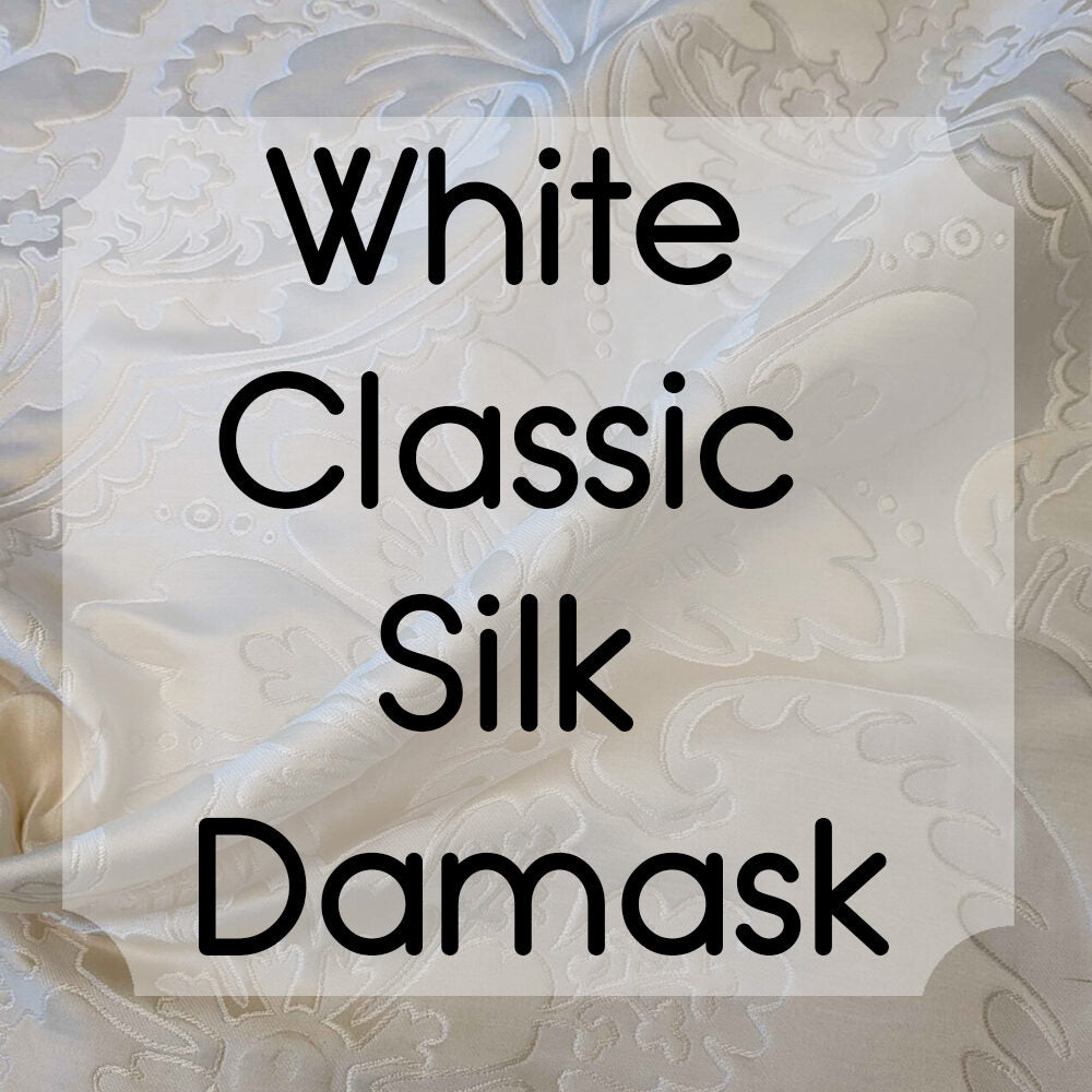 White Classic Silk Damask