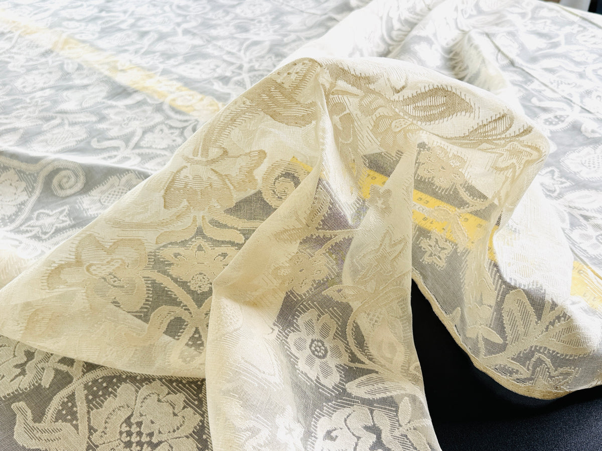 1.83yard Scalamandre Uffizi Sheer-lace Scotland 68"wide Rose Pomegranate Lily MSRP USD 212/Y