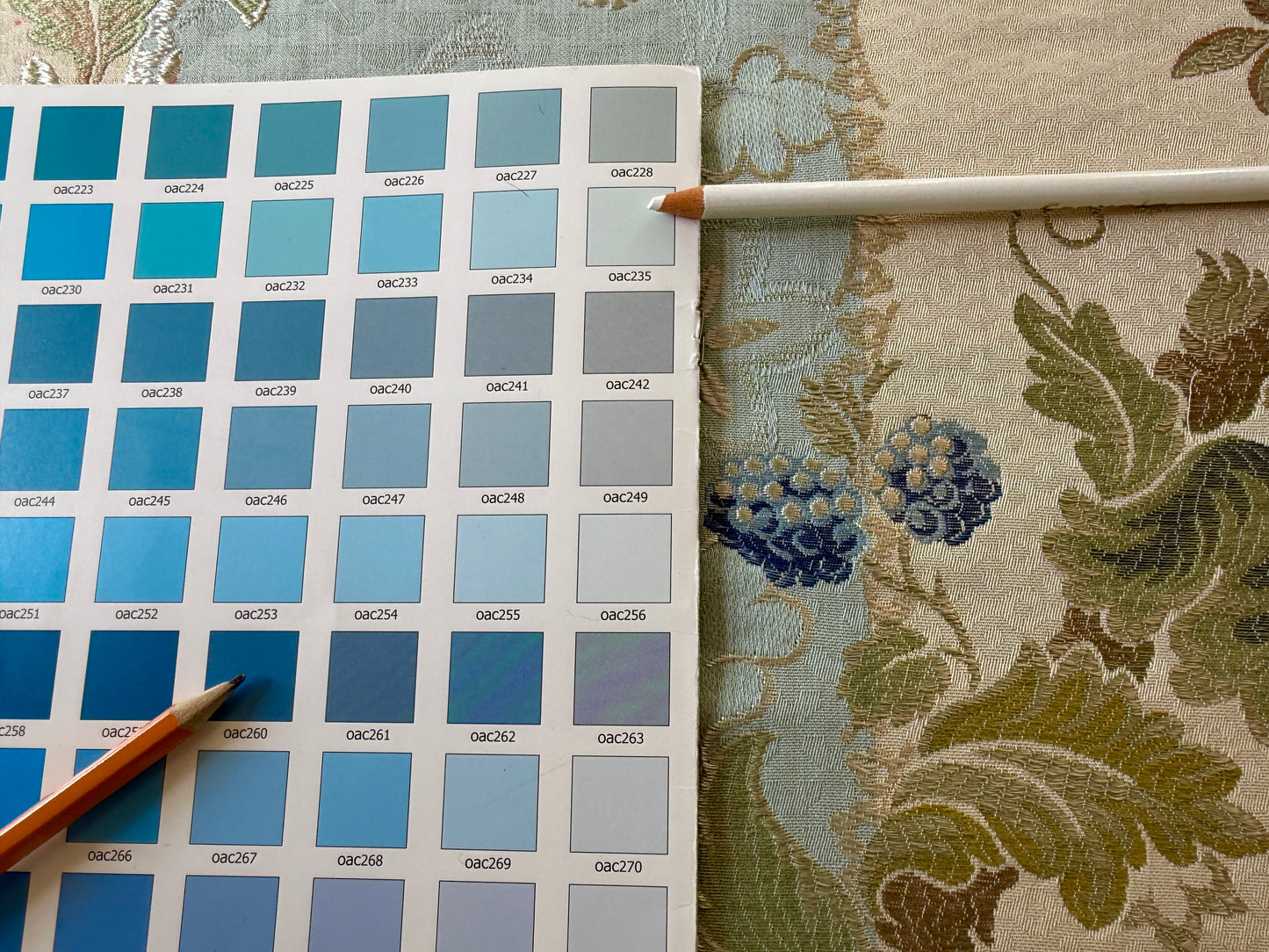 Scalamandre Colony  Villa Lante Stripe Multi on Sky Blue Renaissance Classic MSRP USD 618/y