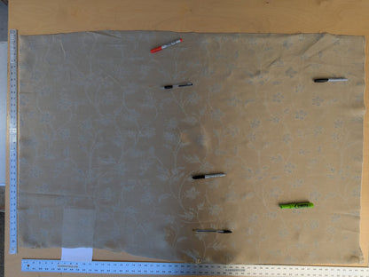 0.9 y Defects Scalamandre Serene "semi-sheer" Silk Pale Sky Blue Cream Old World Weavers MSRP USD 84/y