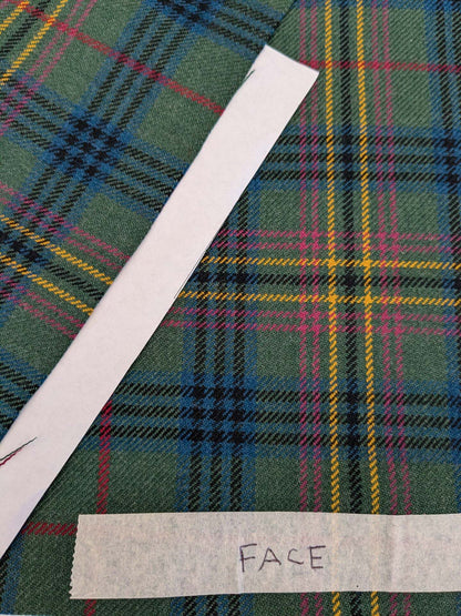 Scottish Sky Tartan Plaid 100% Wool Reversible Green Pink Red Orange Blue MSRP USD 289