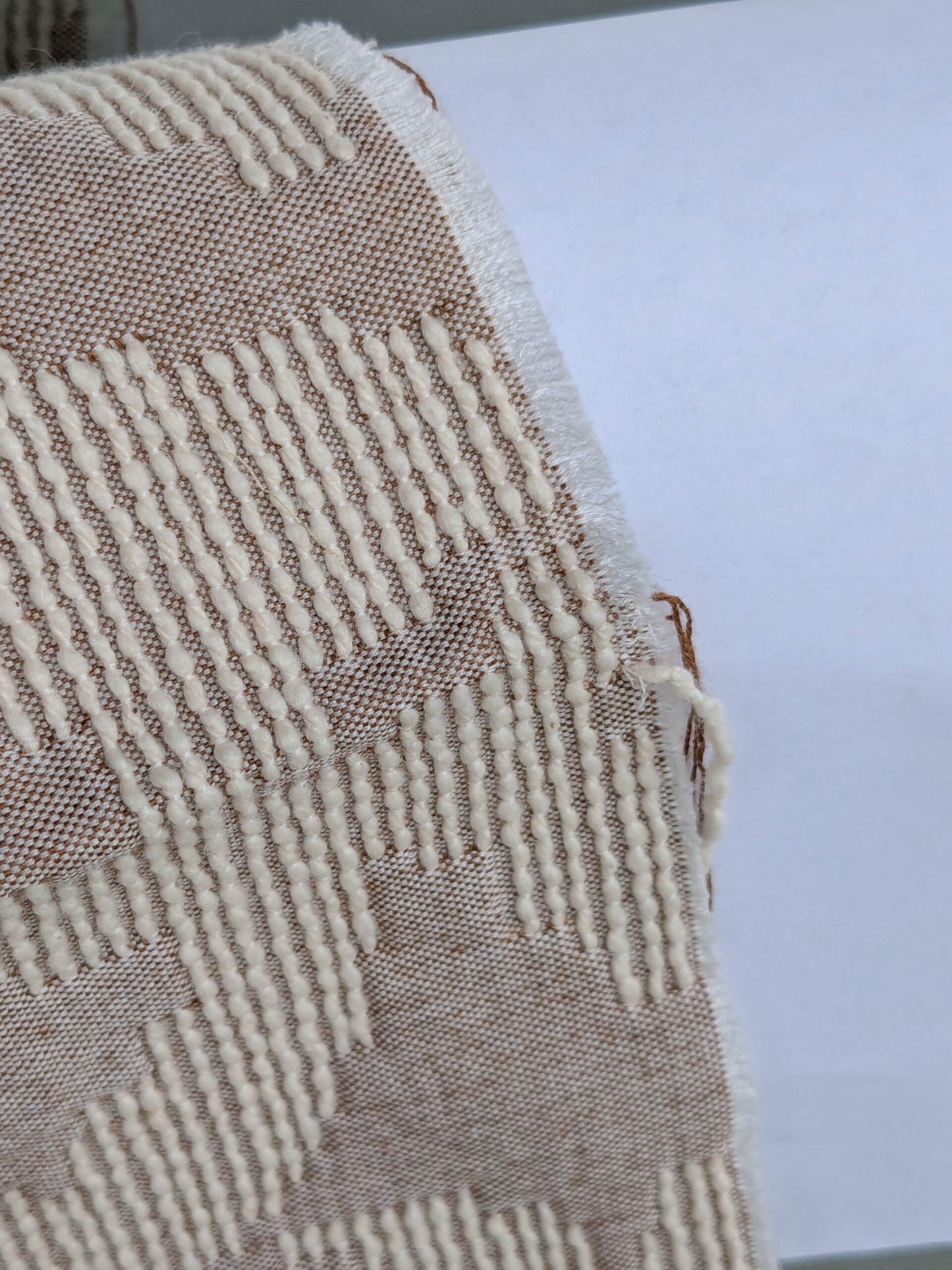 By Yard Scalamandre Old World Weavers Monte Solaro Mocha Beige Brown Tint of Pink Cotton Jacquard  Reversible MSRP USD 172/Y