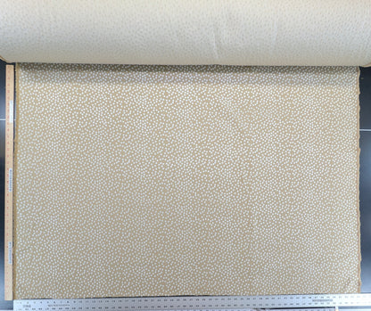 Scalamandre Dotty Eggshell Toast Brown White Chenille Jacquard Heavy Dots Circles Animal Skin MSRP USD 410/y