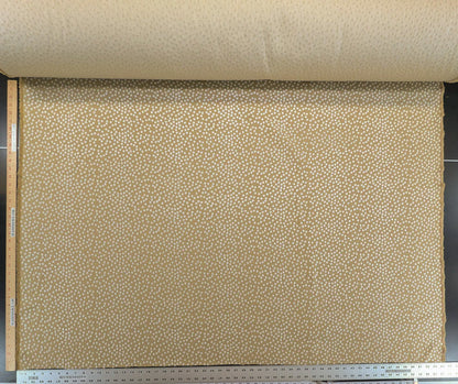 Scalamandre Dotty Eggshell Toast Brown White Chenille Jacquard Heavy Dots Circles Animal Skin MSRP USD 410/y