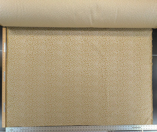 Scalamandre Dotty Eggshell Toast Brown White Chenille Jacquard Heavy Dots Circles Animal Skin MSRP USD 410/y