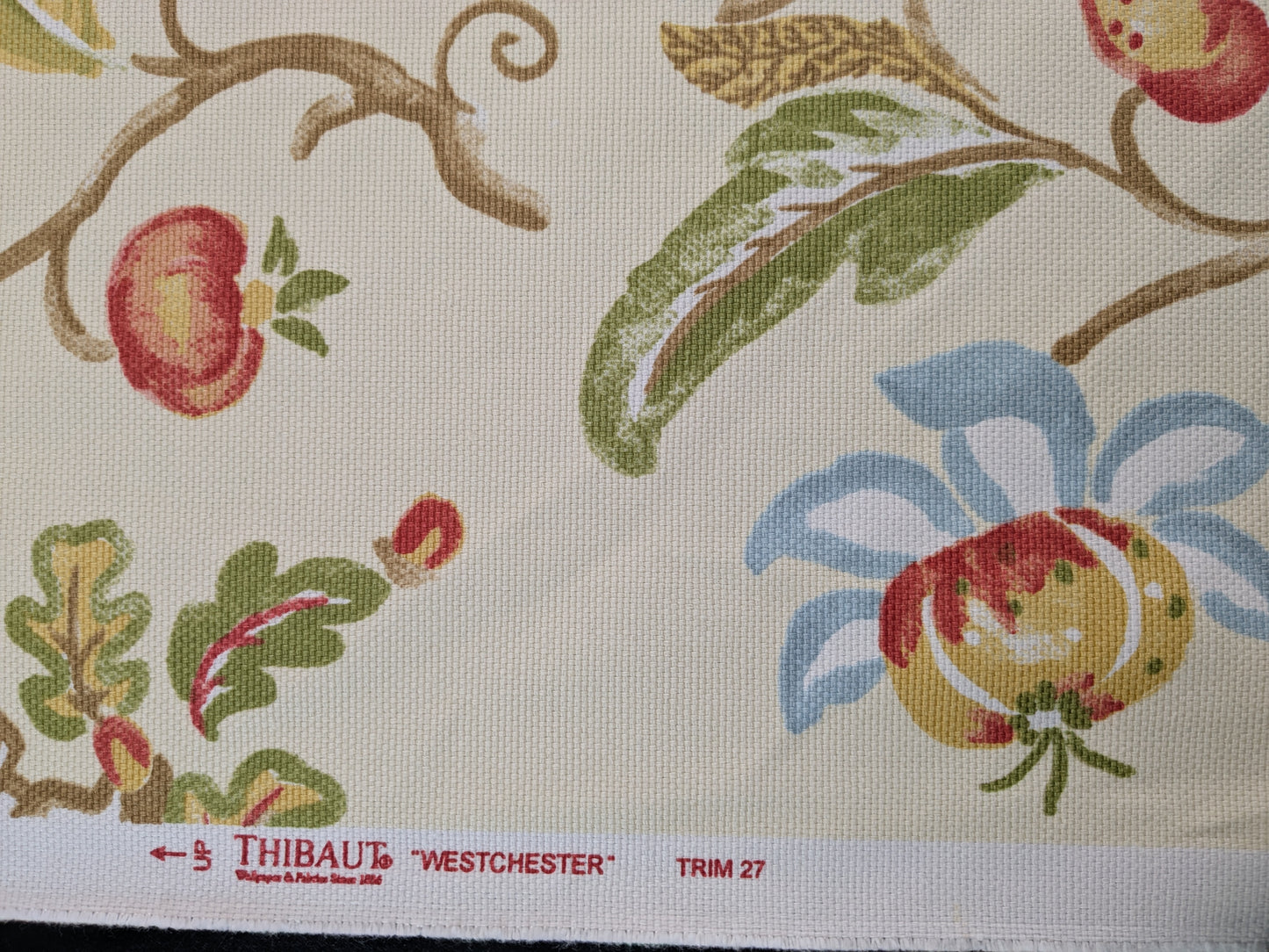 Scalamandre Westchester Cream Green Red Blue Animal Fox Bunny Bird Deer Duck Print Heavy Cotton - By The Yard - MSRP USD 192/Y