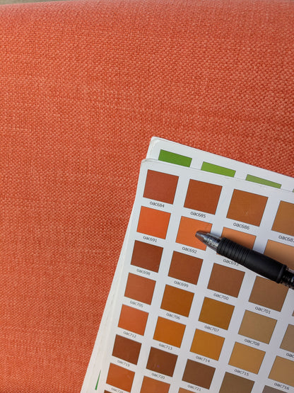 Scalamandre Caleido Arancio Orange Cotton Linen  Old World Weavers Heavy MSRP USD 120/y