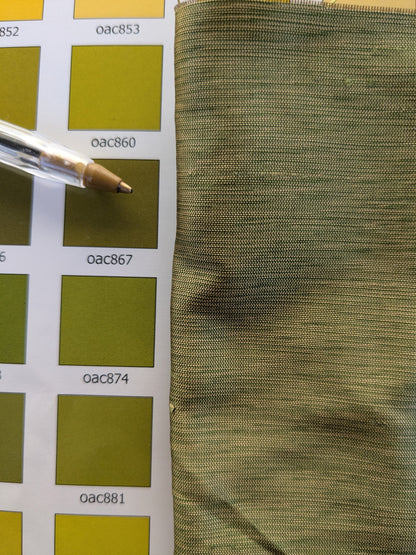 Scalamandre  Hinson  Diffusion Taffeta Olive Green Iridescent Silk Taffeta Texture MSRP USD294/y