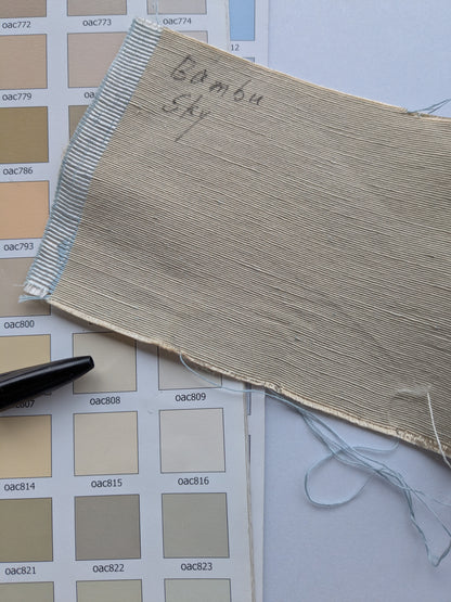 Scalamandre Organzine Tempura Silk Linen Solid Eggshell Beige MSRP USD 272/Y