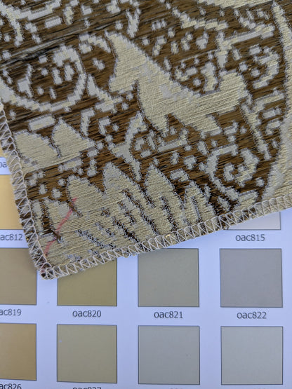 by yard Boboli Garden Silk Damask Italian Metallic Vanilla Cream White Gold MSRP USD 568/yard