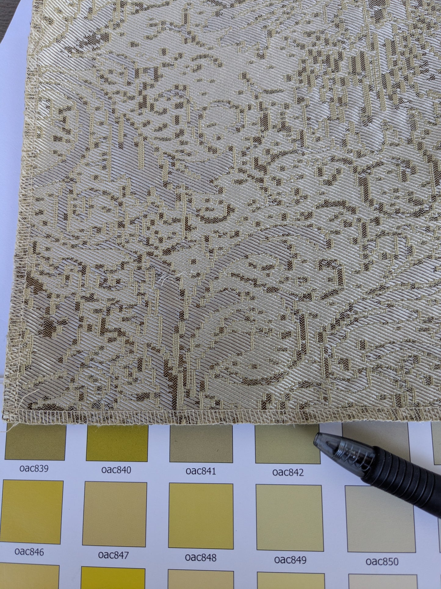 by yard Boboli Garden Silk Damask Italian Metallic Vanilla Cream White Gold MSRP USD 568/yard