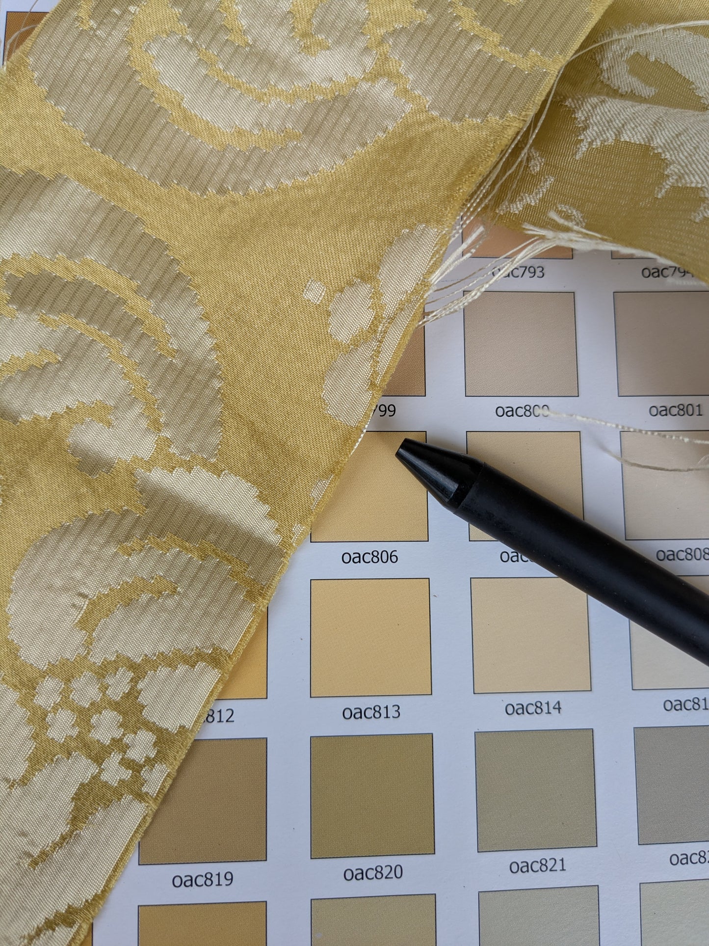 Scalamandre Lucia Gaufre Damask Gold 100% silk Damask Waffle Damask from Italy MSRP USD 538/Y