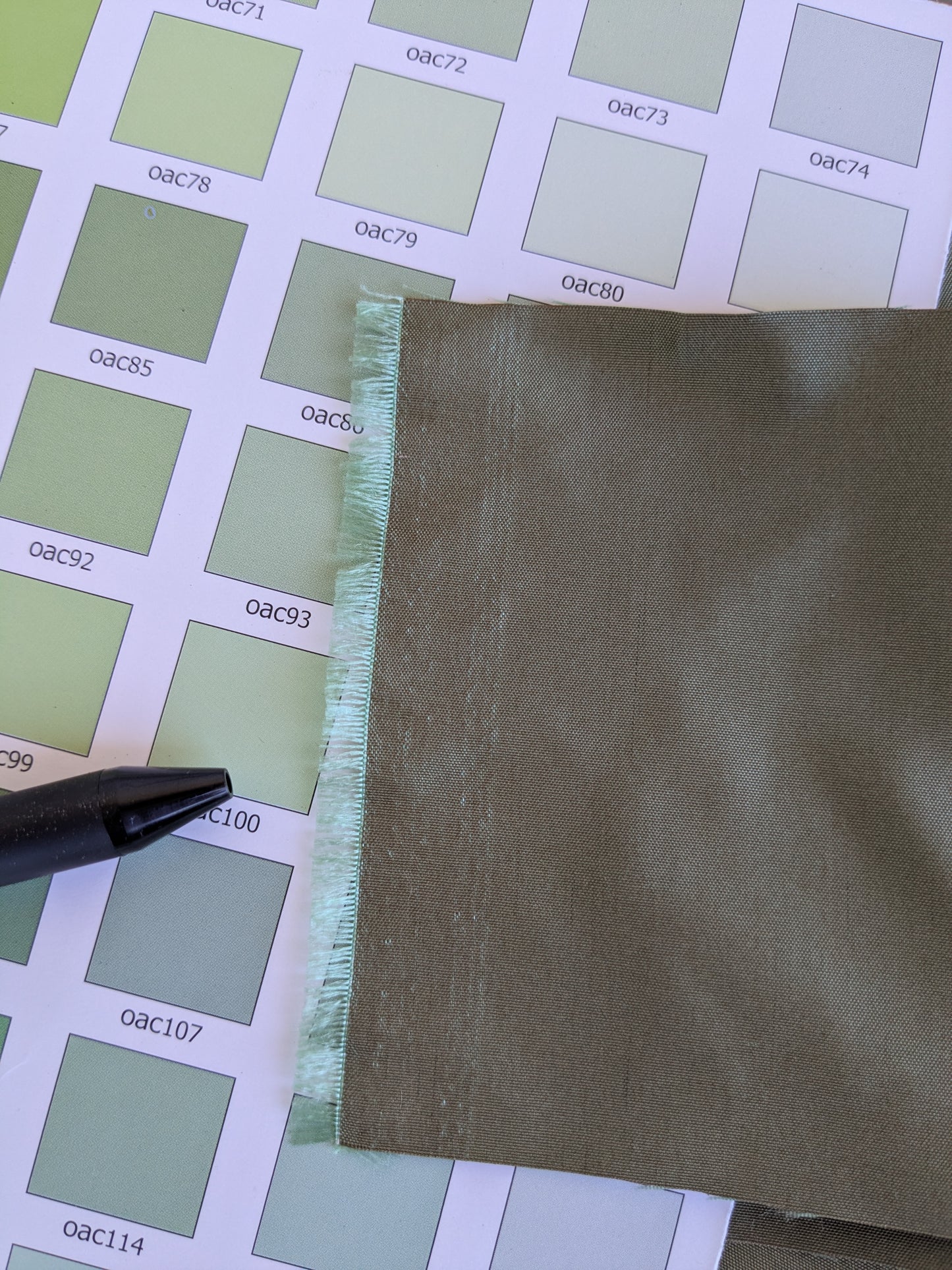 By Yard Lee Jofa Palais Silk Taffeta Olive Green 100% Silk True French Lyon Silk