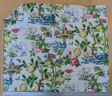 2.56 yards Scalamandre Shantung Garden in Bloom Print Chinoiserie Flower Fruit Basket Floral Botanical Historical MSRP USD378/y -66 EV56