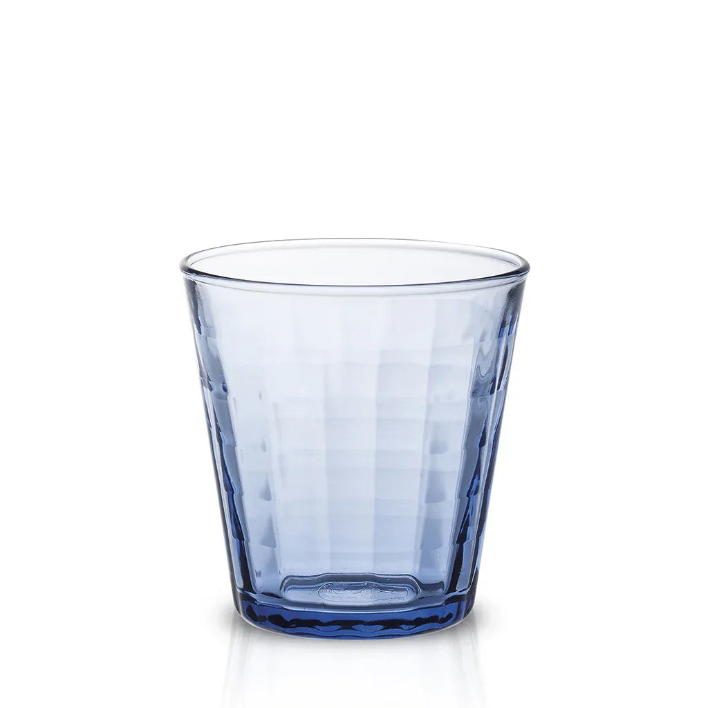 Duralex Prisme Marine Tumbler 6 oz x 6 cups Blue Glass DURABLE! Made in France Set of 6 MSRP USD39