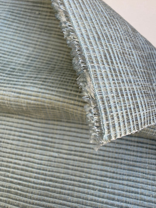 Royal Ottoman Silk Cotton Ottoman Blue Sky Horizon Special Order