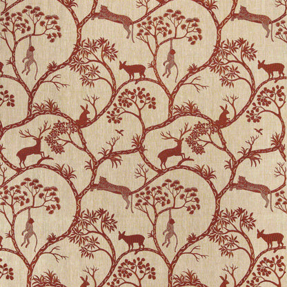 Special Order Cowtan and Tout Karoo Red Embroidery Beige Animals Tree Foliage MSRP USD364/y