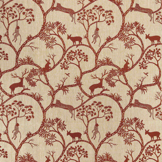 Special Order Cowtan and Tout Karoo Red Embroidery Beige Animals Tree Foliage MSRP USD364/y