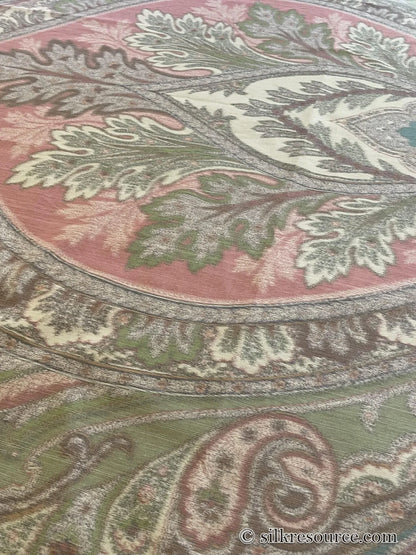 30.5"x54" Clarence House Warp Print Silk Teal Blue Green #1615b MSRP USD 677/yd