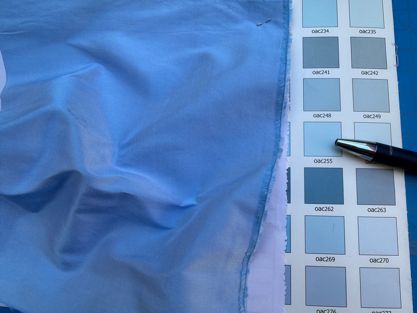 Sky Blue Sunny Day 100% Silk Very Smooth Special Order By Yard