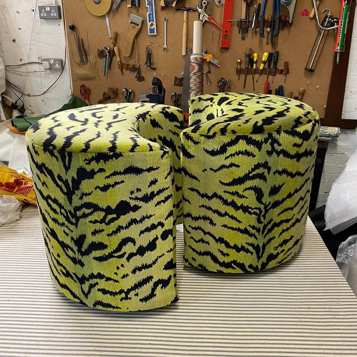 Scalamandre Tigre Jacquard Velvet Greens And Black MSRP USD 756/y