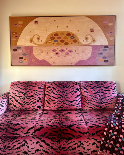 Scalamandre Tigre Jacquard Velvet Reds And Black MSRP USD 756/y