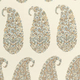 Schumacher Shirala Paisley in Aqua Multicolor floral patterns Wallpaper MSRP USD 368/y