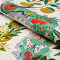 Schumacher Citrus Garden Indoor/Outdoor in Primary Yellow Green Red Trees Toile Polyester Fabric Multi
