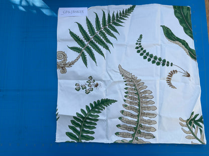 Lee Jofa Kravet Ferns Print Snow White Green Tropical Botanical Cotton - Special Order