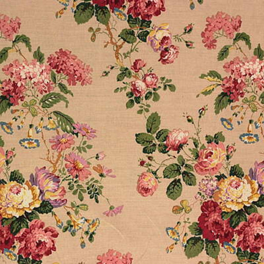 Special Order Lee Jofa Mayfield Handbl - Hemp Floral Muted Brown Handblock Print MSRP USD396/y