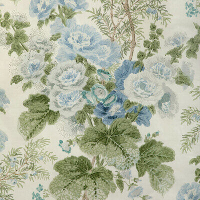 Lee Jofa Hollyhock Cotton - Blue Leaf