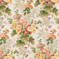 Lee Jofa Hollyhock HDB Apricot Lake Red Green Cotton Floral Botanical MSRP USD742/y Special Order