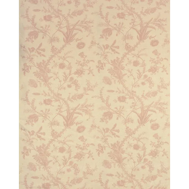 Lee Jofa Kravet Plumes Antique Pink Beige Botanical Floral Print 100% Linen - Special order - MSRP USD 556/y