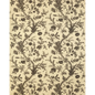 Lee Jofa Kravet Plumes Black Beige Botanical Floral Print 100% Linen - Special order - MSRP USD 556/y