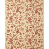 Lee Jofa Kravet Plumes  Crimson Red Beige Botanical Floral Print 100% Linen - Special order - MSRP USD 556/y