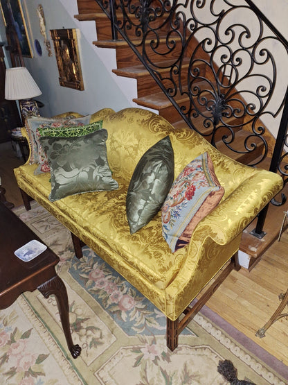 Scalamandre Silk &amp; Linen Renaissance Damask Lotus Rose Gilded Gold Glamour!