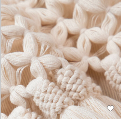 Samuel and Sons Bali Cotton Tassel Skirt Fringe Cream - Special Order