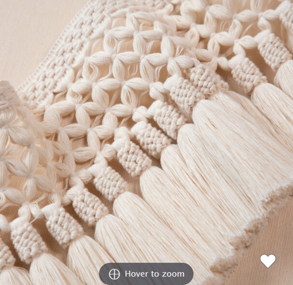 Samuel and Sons Bali Cotton Tassel Skirt Fringe Cream - Special Order