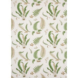 G P & J Baker Ferns Linen Stone Green White Tropical Botanical Fabric - Special order