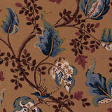 Special Order Schumacher Fox Hollow in Document Red Blue Brown Linen Cotton Large Flora Tree Foliage