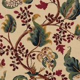 Special Order Schumacher Fox Hollow In Document Natural Red Green Natural Cream Linen Cotton Large Flora Tree Foliage MSRP USD 268/y