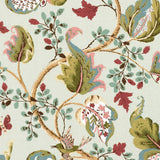 Special Order Schumacher Fox Hollow In Robin's Egg Blue Brown Green Red Linen Cotton Large Flora Tree Foliage