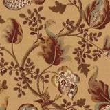 Special Order Schumacher Fox Hollow In Honey and Smoke Gold  Brown Linen Cotton Large Flora Tree Foliage