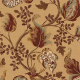 Special Order Schumacher Fox Hollow In Honey and Smoke Gold  Brown Linen Cotton Large Flora Tree Foliage MSRP USD 268/y