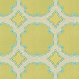 Special Order Kravet Couture Interpretation - Citron Teal Yellow Silk Jacquard Medallion MSRP USD 348/y